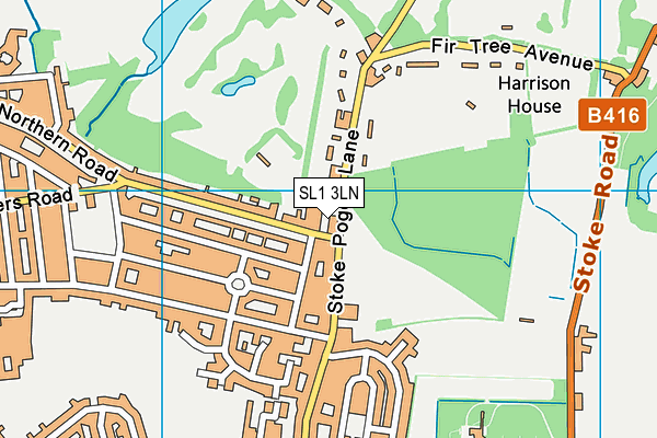 SL1 3LN map - OS VectorMap District (Ordnance Survey)