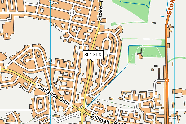 SL1 3LX map - OS VectorMap District (Ordnance Survey)