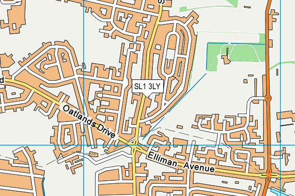 SL1 3LY map - OS VectorMap District (Ordnance Survey)