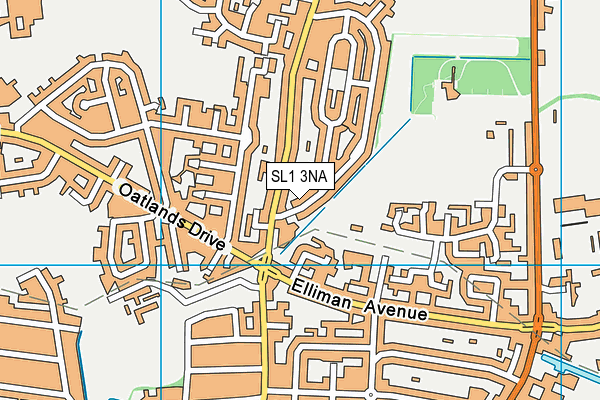 SL1 3NA map - OS VectorMap District (Ordnance Survey)
