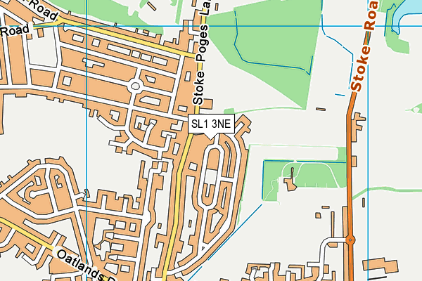 SL1 3NE map - OS VectorMap District (Ordnance Survey)
