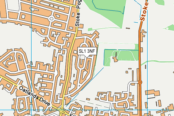 SL1 3NF map - OS VectorMap District (Ordnance Survey)