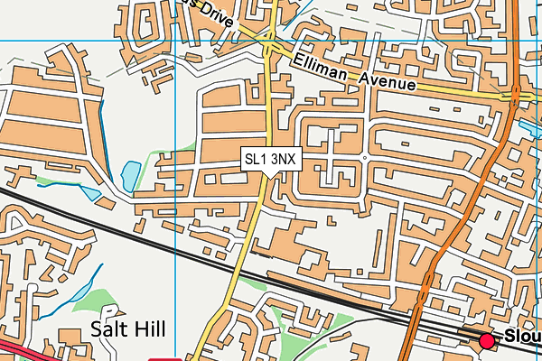 SL1 3NX map - OS VectorMap District (Ordnance Survey)