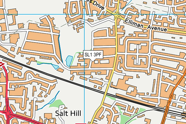 SL1 3PF map - OS VectorMap District (Ordnance Survey)