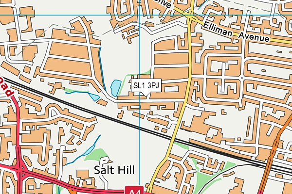 SL1 3PJ map - OS VectorMap District (Ordnance Survey)