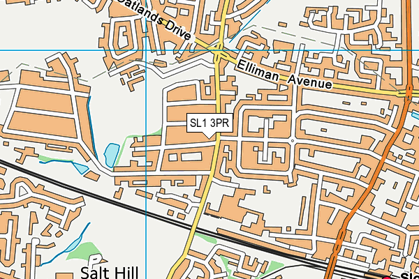 SL1 3PR map - OS VectorMap District (Ordnance Survey)