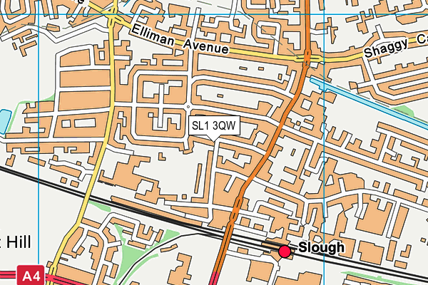 Littledown School map (SL1 3QW) - OS VectorMap District (Ordnance Survey)