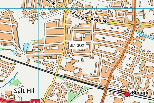 SL1 3QX map - OS VectorMap District (Ordnance Survey)