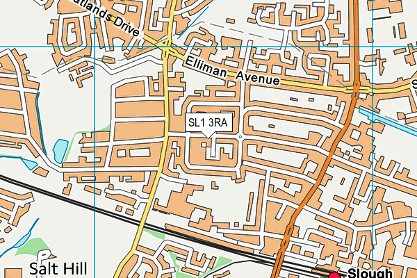 SL1 3RA map - OS VectorMap District (Ordnance Survey)
