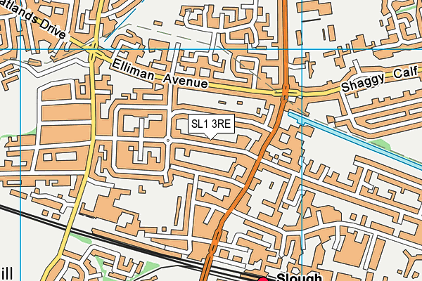 SL1 3RE map - OS VectorMap District (Ordnance Survey)