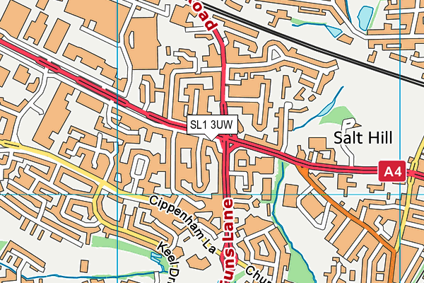 SL1 3UW map - OS VectorMap District (Ordnance Survey)