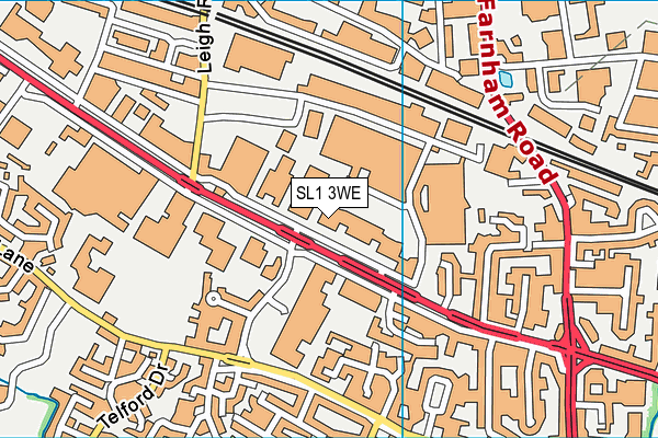 SL1 3WE map - OS VectorMap District (Ordnance Survey)