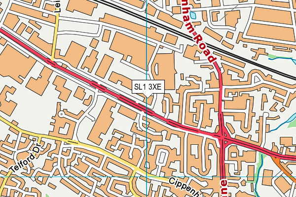 SL1 3XE map - OS VectorMap District (Ordnance Survey)
