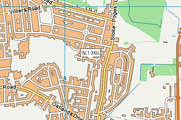 SL1 3XU map - OS VectorMap District (Ordnance Survey)