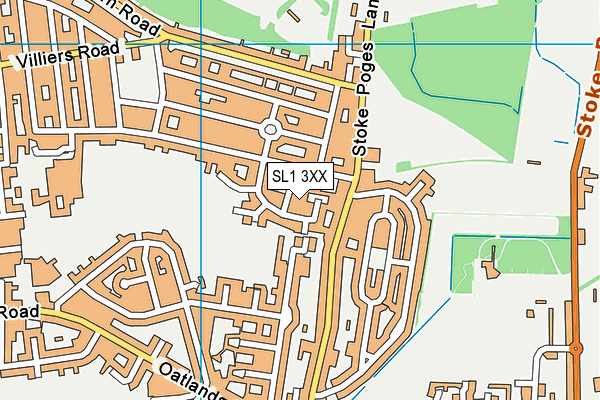 SL1 3XX map - OS VectorMap District (Ordnance Survey)