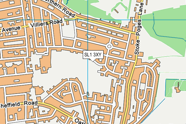 SL1 3XY map - OS VectorMap District (Ordnance Survey)