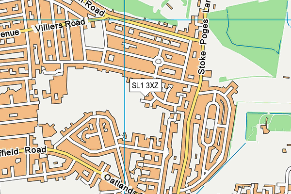 SL1 3XZ map - OS VectorMap District (Ordnance Survey)