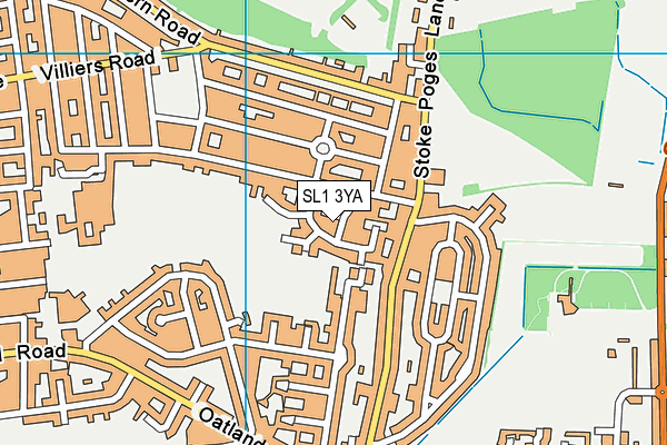 SL1 3YA map - OS VectorMap District (Ordnance Survey)