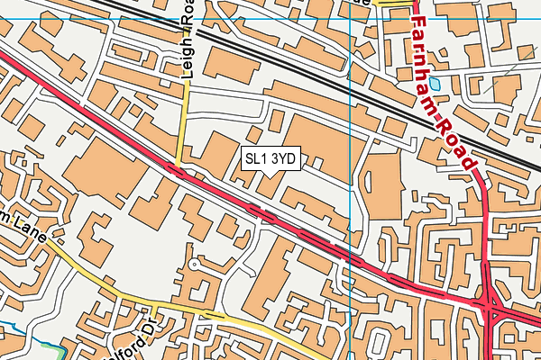 SL1 3YD map - OS VectorMap District (Ordnance Survey)