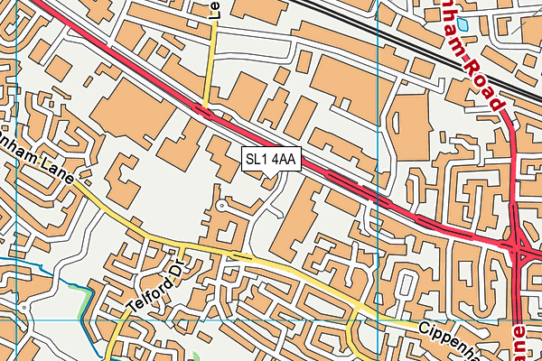 Eden Girls' School, Slough map (SL1 4AA) - OS VectorMap District (Ordnance Survey)