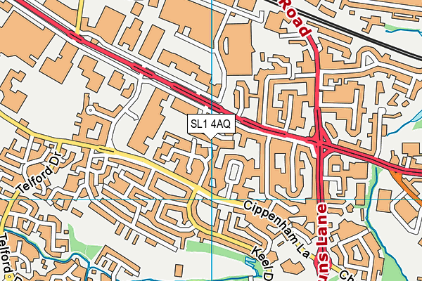 SL1 4AQ map - OS VectorMap District (Ordnance Survey)