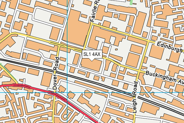 SL1 4AX map - OS VectorMap District (Ordnance Survey)