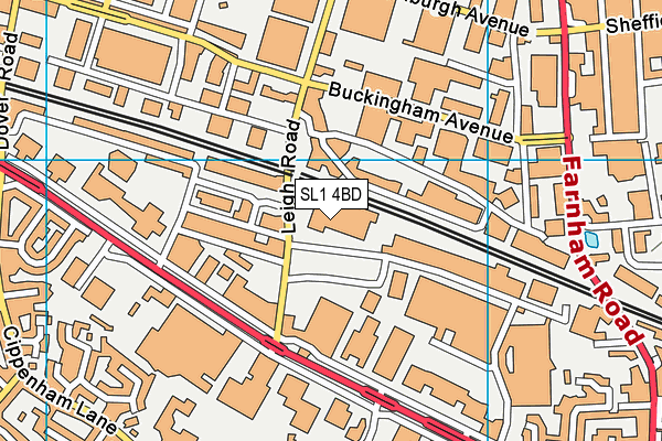 SL1 4BD map - OS VectorMap District (Ordnance Survey)
