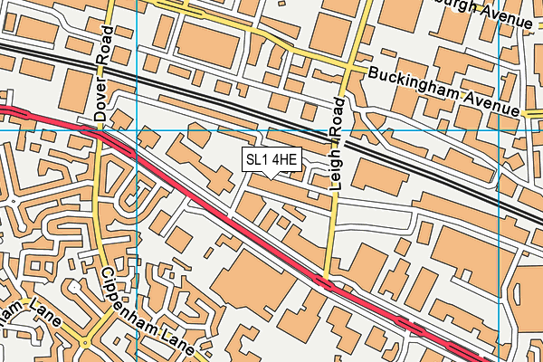 SL1 4HE map - OS VectorMap District (Ordnance Survey)