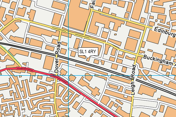 SL1 4RY map - OS VectorMap District (Ordnance Survey)