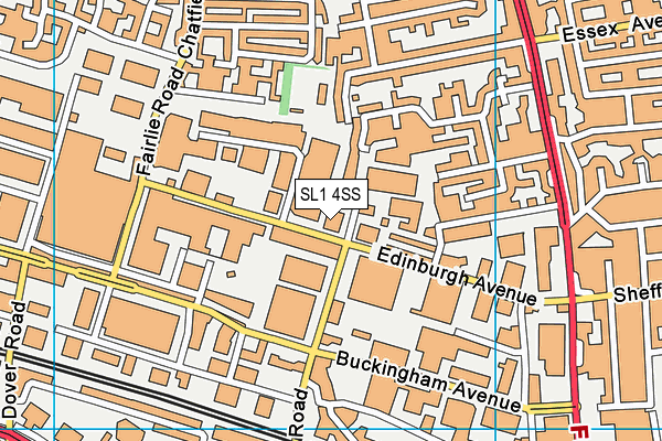 SL1 4SS map - OS VectorMap District (Ordnance Survey)