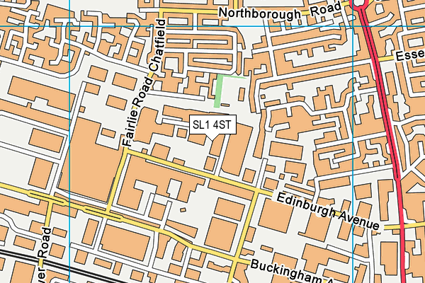 SL1 4ST map - OS VectorMap District (Ordnance Survey)