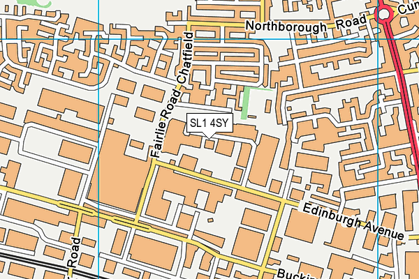 SL1 4SY map - OS VectorMap District (Ordnance Survey)