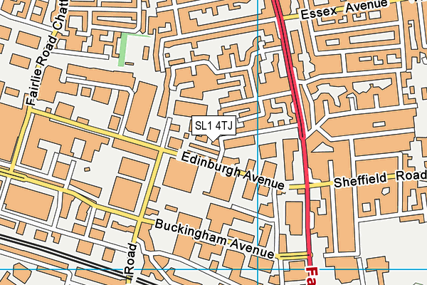 SL1 4TJ map - OS VectorMap District (Ordnance Survey)
