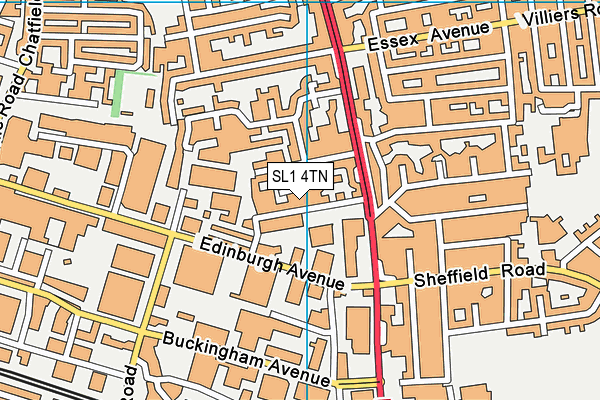 SL1 4TN map - OS VectorMap District (Ordnance Survey)