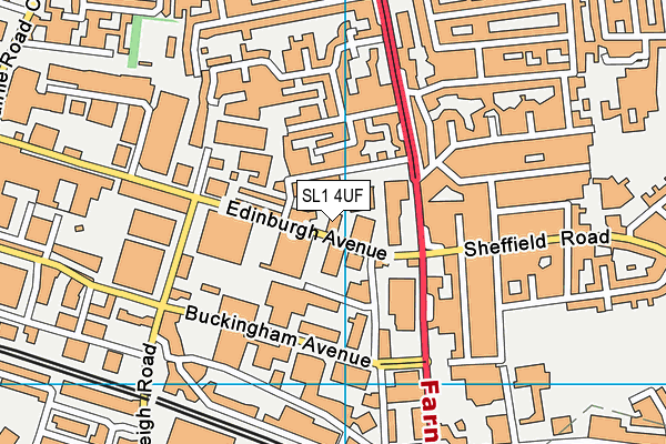 SL1 4UF map - OS VectorMap District (Ordnance Survey)