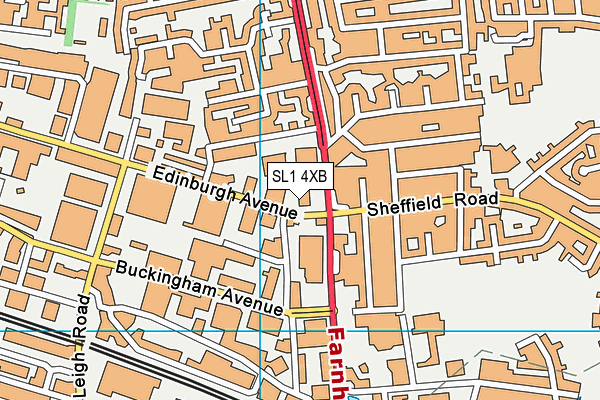 SL1 4XB map - OS VectorMap District (Ordnance Survey)