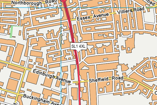 SL1 4XL map - OS VectorMap District (Ordnance Survey)