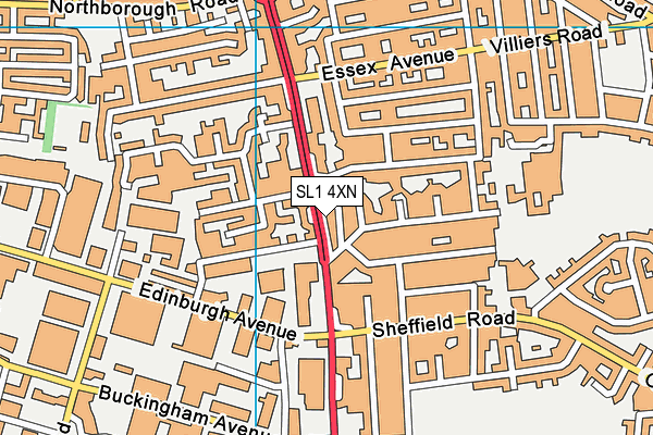 SL1 4XN map - OS VectorMap District (Ordnance Survey)