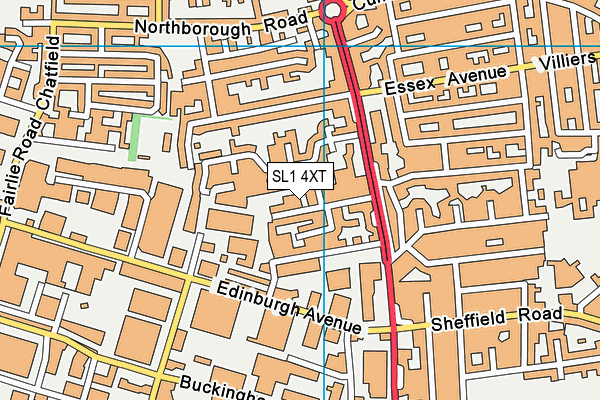 SL1 4XT map - OS VectorMap District (Ordnance Survey)