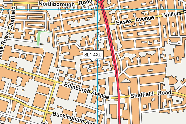 SL1 4XU map - OS VectorMap District (Ordnance Survey)