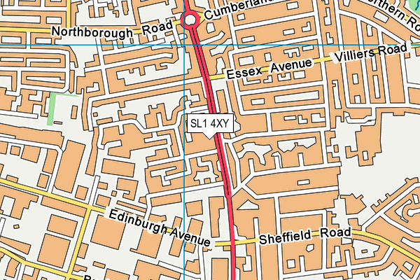 SL1 4XY map - OS VectorMap District (Ordnance Survey)