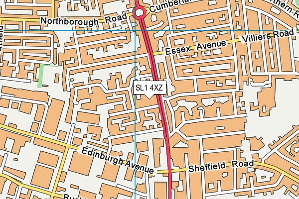 SL1 4XZ map - OS VectorMap District (Ordnance Survey)