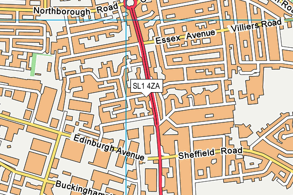 SL1 4ZA map - OS VectorMap District (Ordnance Survey)