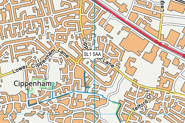 SL1 5AA map - OS VectorMap District (Ordnance Survey)