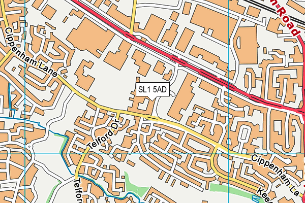 SL1 5AD map - OS VectorMap District (Ordnance Survey)