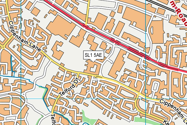 SL1 5AE map - OS VectorMap District (Ordnance Survey)