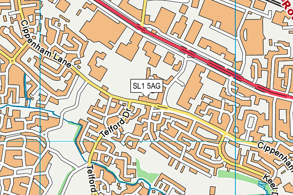 SL1 5AG map - OS VectorMap District (Ordnance Survey)