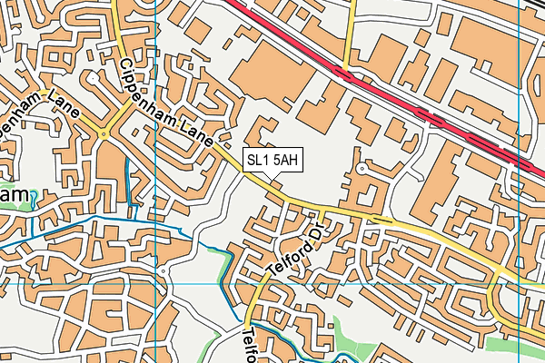 SL1 5AH map - OS VectorMap District (Ordnance Survey)