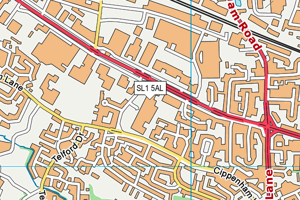 SL1 5AL map - OS VectorMap District (Ordnance Survey)