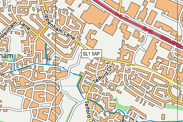 SL1 5AP map - OS VectorMap District (Ordnance Survey)